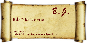 Béda Jerne névjegykártya